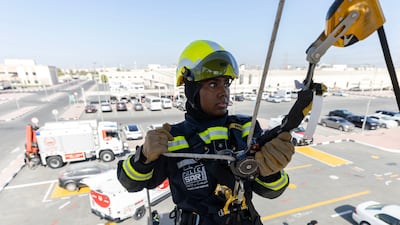 The team recently carried out an exercise where they had to abseil