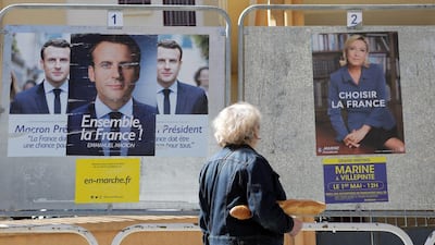 One recent poll shows 59 per cent intend to vote for Emannuel Macron, against 41 per cent for Marine Le Pen. Eric Gaillard / Reuters