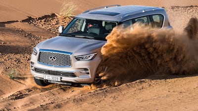 The QX80 has a 5.6-litre V8 engine. Infiniti