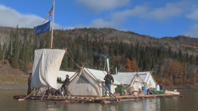 Neil Eklund’s raft out on the Yukon River. Tony Pontillo / National Geographic Channels