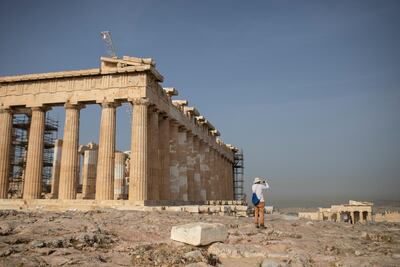 A small number of tourists attended the reopening on Monday. AP