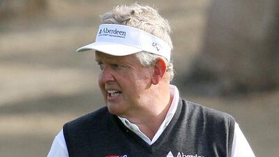 Colin Montgomerie. Walk, don't run... Pic: Mike Young/The National