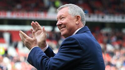 Former Man Utd manager Sir Alex Ferguson applauds the crowd prior to the Barclays Premier League match between Manchester United and Everton at Old Trafford on October 5, 2014 in Manchester, England. (Photo by Simon Stacpoole/Mark Leech Sports Photography/Getty Images)