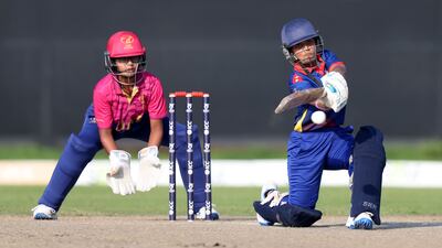 Opener Sana Praveen top scored for Nepal, finishing unbeaten on 35.
