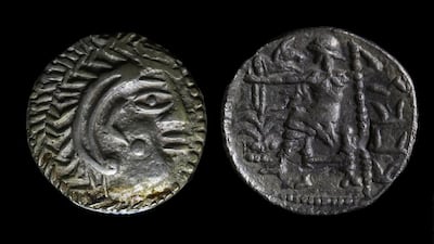 Silver Tetra drachma coins.