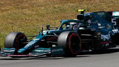 Aston Martin's Sebastian Vettel during qualifying. Reuters
