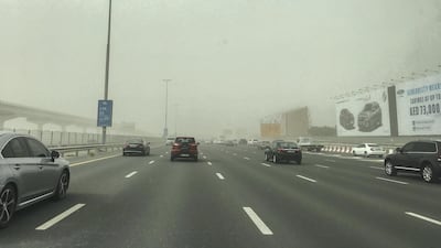 Widespread sandstorms caused poor visibility across the country. Antonie Robertson / The National