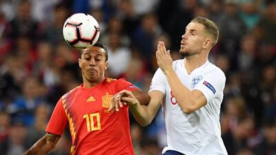 Spain playmaker Thiago Alcantara, left, was instrumental in a comeback win against England at Wembley. EPA