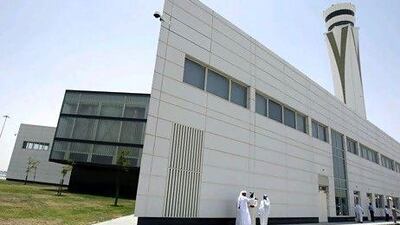 Emirati officials tour the control tower building at World Central-Al Maktoum International Airport, in Dubai, United Arab Emirates. AP Photo/Kamran Jebreili