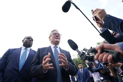 UK Prime Minister Keir Starmer and Foreign Secretary David Lammy have yet to articulate the Labour party's stance on Palestinian statehood. AP