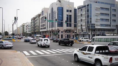 This junction in Abu Dhabi does not have a raised kerb in between the turning lane and the other lanes, as is now recommended. Lee Hoagland / The National
