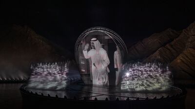 The light show really came to life.