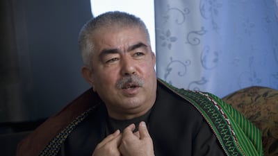 Afghan General Abdul Rashid Dostum being interviewed at his palace in Shiberghan in northern Afghanistan, on August 19, 2009. Caren Firouz / Reuters
