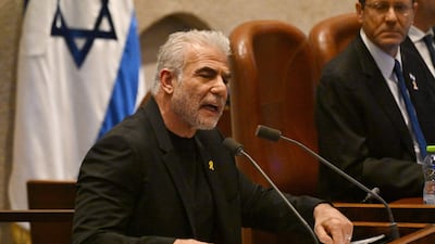 Israel's opposition leader Yair Lapid says plans are afoot to remove Prime Minister Benjamin Netanyahu and his coalition of the far right during the coming parliamentary session. AFP