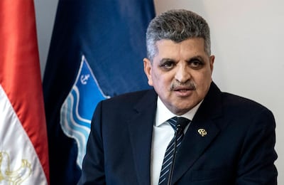 File photo: Osama Rabie, chairman of Egypt's Suez Canal Authority. AFP