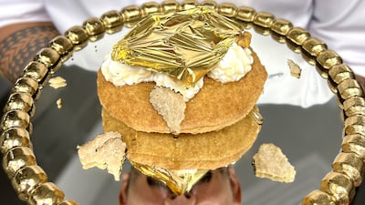 The restaurant uses gourmet ingredients including truffles, caviar and gold leaf.