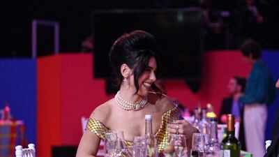 Dua Lipa attends the Brit Awards, where she won two trophies on the night. AFP