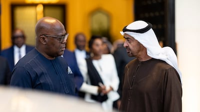 Sheikh Mohamed bids farewell to Mr Tshisekedi