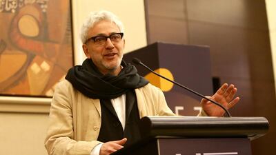 Doha Film Institute Artistic Advisor Elia Suleiman speaks on stage at the Meet and Greet reception during the inaugural edition of QUMRA, a new industry event by the Doha Film Institute dedicated to the development of emerging filmmakers from the Arab region and around the world on March 6, 2015 in Doha, Qatar. Vittorio Zunino Celotto / Getty Images