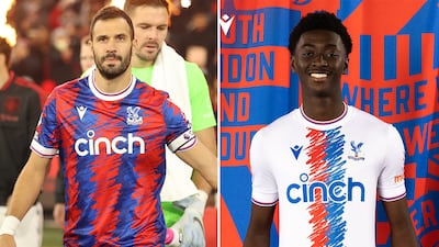 No 1: Crystal Palace's home and away kits. Photo: Crystal Palace / Twitter / Getty Images