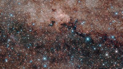 This is the heart of our Milky Way galaxy, captured by the Hubble telescope in 2016. It shows a tapestry of more than 500,000 stars and the nuclear star cluster, the biggest and densest star cluster in our galaxy. Photo: Nasa