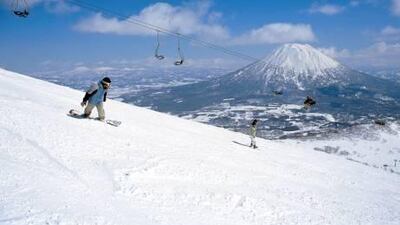 The resort of Niseko in Hokkaido, Japan, receives around 15 metres of snow per season.