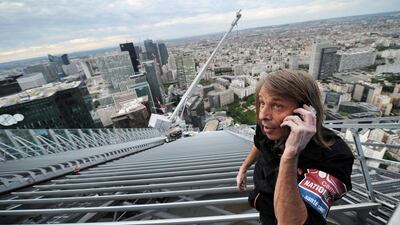 A reader sees very little value in the escapades of the French ‘Spiderman’ Alain Robert. Franck Fife / AFP
