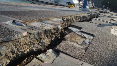 epa06100684 Damage is seen at a port following an earthquake on the island of Kos, Greece, 21 July 2017. Two earthquake-related fatalities were reported on the island of Kos in the early morning hours of 21 July, while several others were injured from a strong 6.7 magnitude earthquake that shook the island and much of the southeast Aegean region and southwestern Turkey. A 39-year-old Turk and a 27-year-old Swede are reportedly dead, according to sources. Five persons who have been seriously injured were transferred to the Heraklion University Hospital in Crete. Some buildings have suffered serious damage. The island's port has sustained damage while the airport is operating normally. EPA/GIANNIS KIARIS