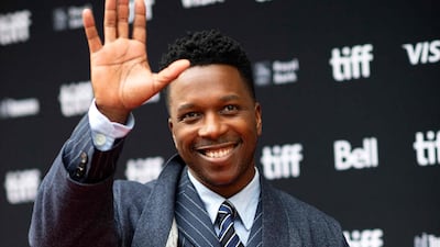 Leslie Odom Jr arrives for the premiere of 'Glass Onion: A Knives Out Mystery'. AFP