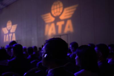 Attendees in the audience during the International Air Transport Association's annual general meeting in Istanbul in June 2023. Bloomberg