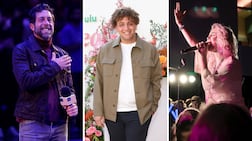 American Idol contestants with links to the Arab world include, from left, Elliott Yamin, Filo Ebid and Seva. Getty Images; AFP; SevaSings / X