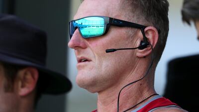 Dougie Brown at UAE's training ahead of the World Cup T20 qualifier in Dubai last year. Chris Whiteoak / The National