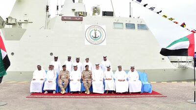 Abu Dhabi Ship Building handed over a 4th Class Baynunah warship, Mazyed, to the UAE Navy. WAM