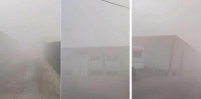 Suspected white phosphorous is seen at a Unifil base in southern Lebanon. Photo: Unifil