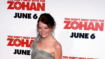 Emma Stone, in Stella McCartney, arrives for the premiere of 'You Don't Mess With the Zohan' in Los Angeles, California, on May 28, 2008. EPA