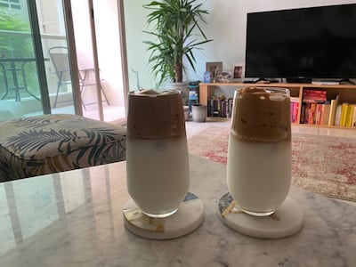 Popular TikTok coffee craze, a Dalgona coffee. Farah Andrews / The National