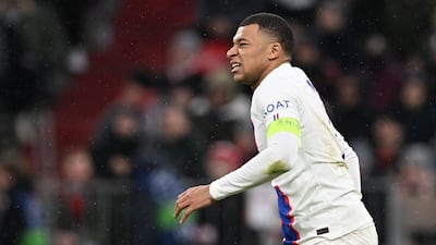 Paris Saint-Germain forward Kylian Mbappe endured a frustrating night against Bayern Munich. AFP