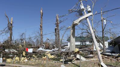 The destruction in Amory. AP