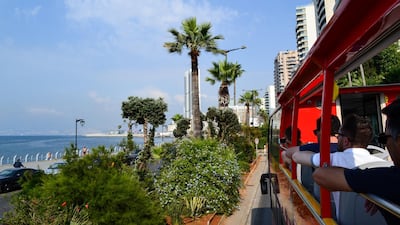 The height of the bus (there are three in total) affords views over oncoming traffic to the sea beyond. Courtesy India Stoughton