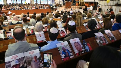 The event was held at St John's Wood United Synagogue in London. AFP