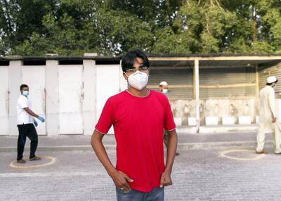 Ghulam Gaji also collected an iftar box. Reem Mohammed / The National