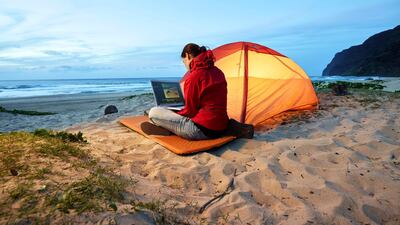 Working at your own convenience often translates into feeling pressured to stay plugged in, with no clear delineation between work hours and personal time. Getty