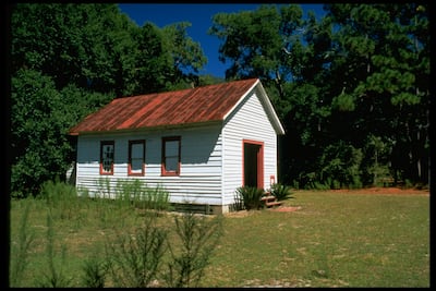 The tiny church where John F Kennedy Jr and Carolyn Bessette held their wedding. Getty Images