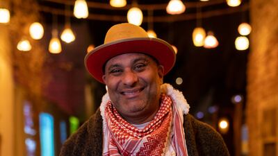 Russell Peters is seen in AlJadidah, AlUla's new pedestrian-only arts, culture and dining hot spot. Photo: Russell Peters