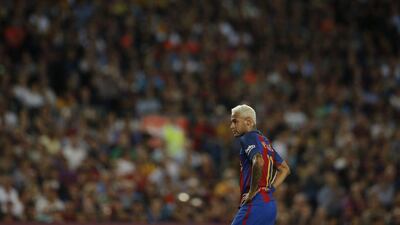 FC Barcelona’s Neymar reacts during the match between against Atletico Madrid. Manu Fernandez / AP Photo