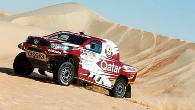 Qatar’s Nasser Al Attiyah in action during Day 4 of the Abu Dhabi Desert Challenge. Courtesy ADDC