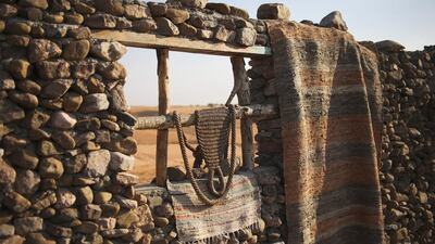 A section of the authentic Bedouin camp site where visitors can eat dinner under the stars. Lee Hoagland / The National