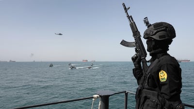 Iranian and Russian naval forces conduct joint exercises in southern Iran. Reuters