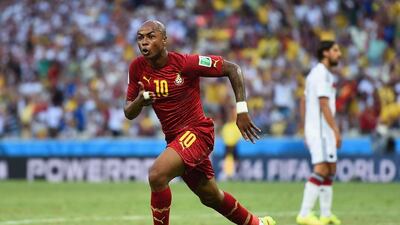 Andre Ayew played at the 2014 World Cup in Brazil with Ghana. Laurence Griffiths / Getty Images