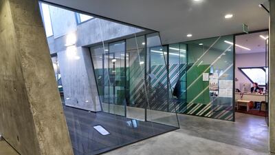 Issam Fares Institute for Public Policy and International Affairs: At first sight, the Zaha Hadid-designed Issam Fares Institute appears to confront its immediate context on the historic campus at the American University of Beirut. But despite its top-heavy appearance, the building actually makes every effort to accommodate its immediate surroundings, using its over-sized cantilever and a series of ramps to wind its way around the existing landscape and mature trees. Courtesy Aga Khan Award for Architecture